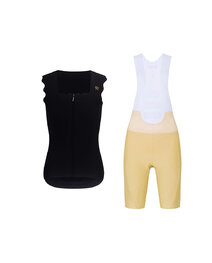 RIVANELLE tricou fără mâneci și pantaloni scurți - SCALLESSA - bej/negru